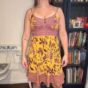 Raga Neha Dress in marigold/burgundy
